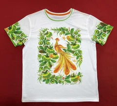 Петриківка Чарівний птах у зелених квітах